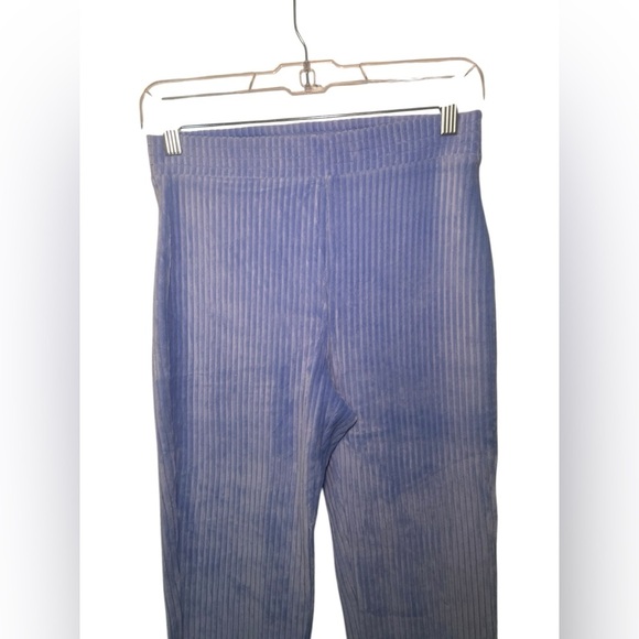 Aerie New NWT Dark Blue Groove On Velour High Waisted Flare Pant Size Small - Picture 5 of 7